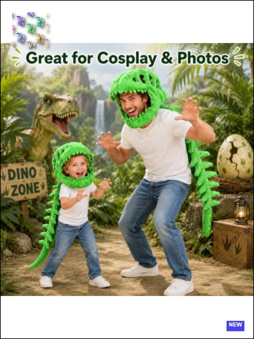 3D Dinosaur Skeleton Costume Spinosaurus Plush Halloween Cosplay Party Dress Up